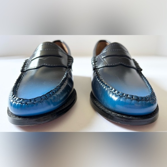 Bass Weejuns Blue Whitney Ombré Leather Slip On Penny Loafers - Picture 9 of 11